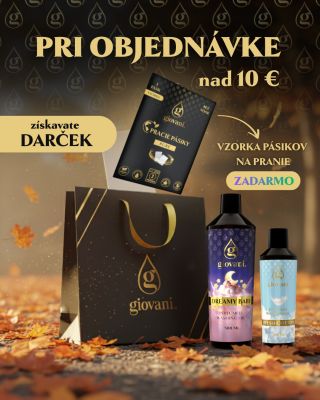 V Giovani® radi rozdávame radosť! 💛 Ku každej objednávke nad 10 € vám pribalíme darček – vzorku pracích pásikov! 🫧 Máte...